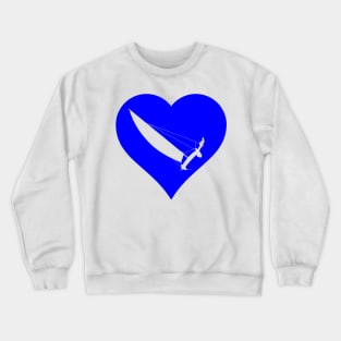 Blue heart with catamaran Crewneck Sweatshirt